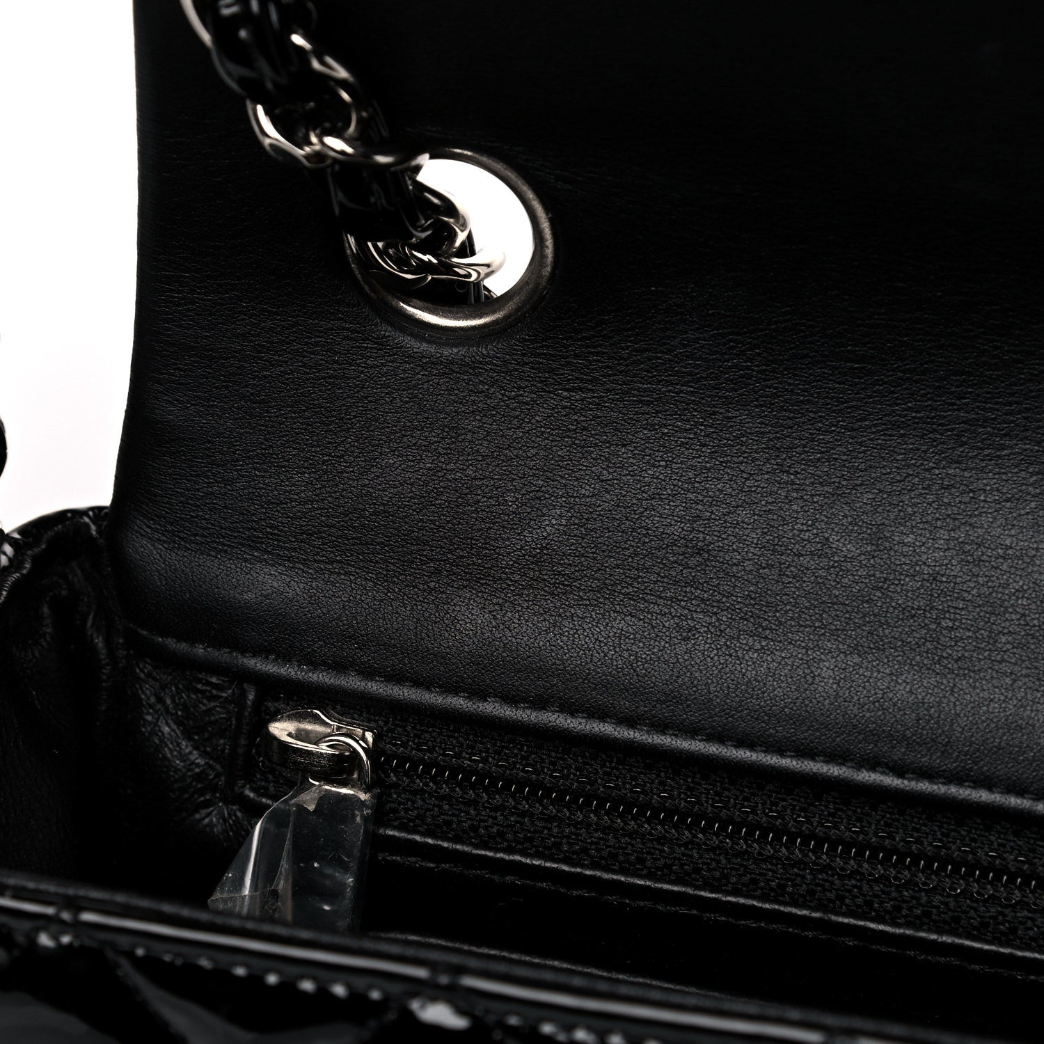 Chanel Patent Calfskin Quilted Mini Rectangular Flap Black 13 of 14