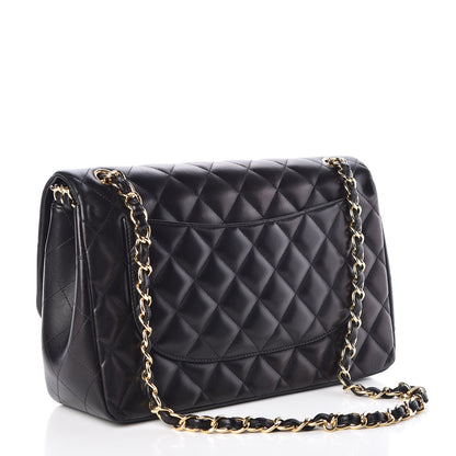 Chanel Lambskin Quilted Jumbo Double Flap Black 4 of 8