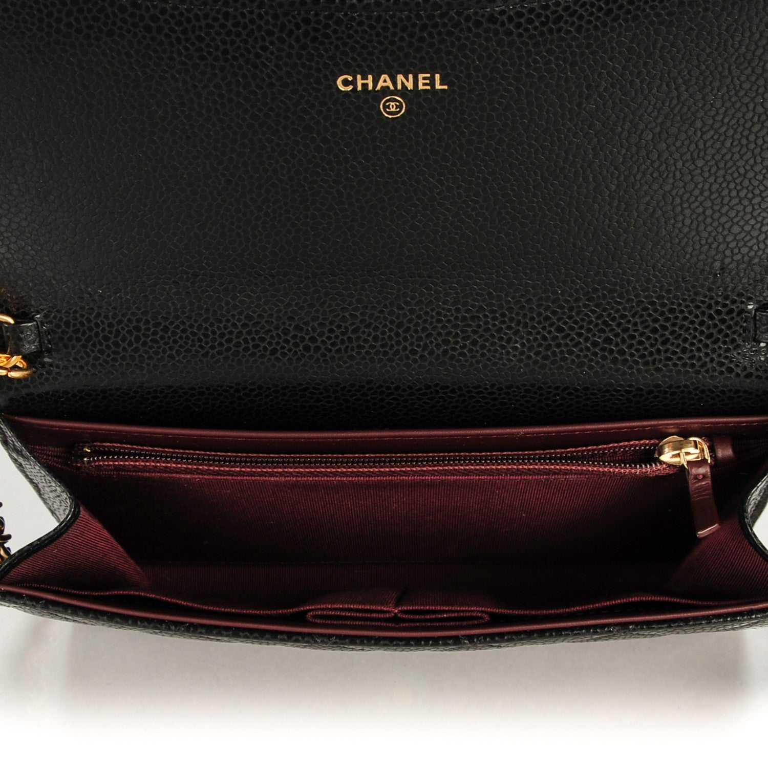 Chanel Caviar Quilted Wallet On Removable Chain Black 5 of 8