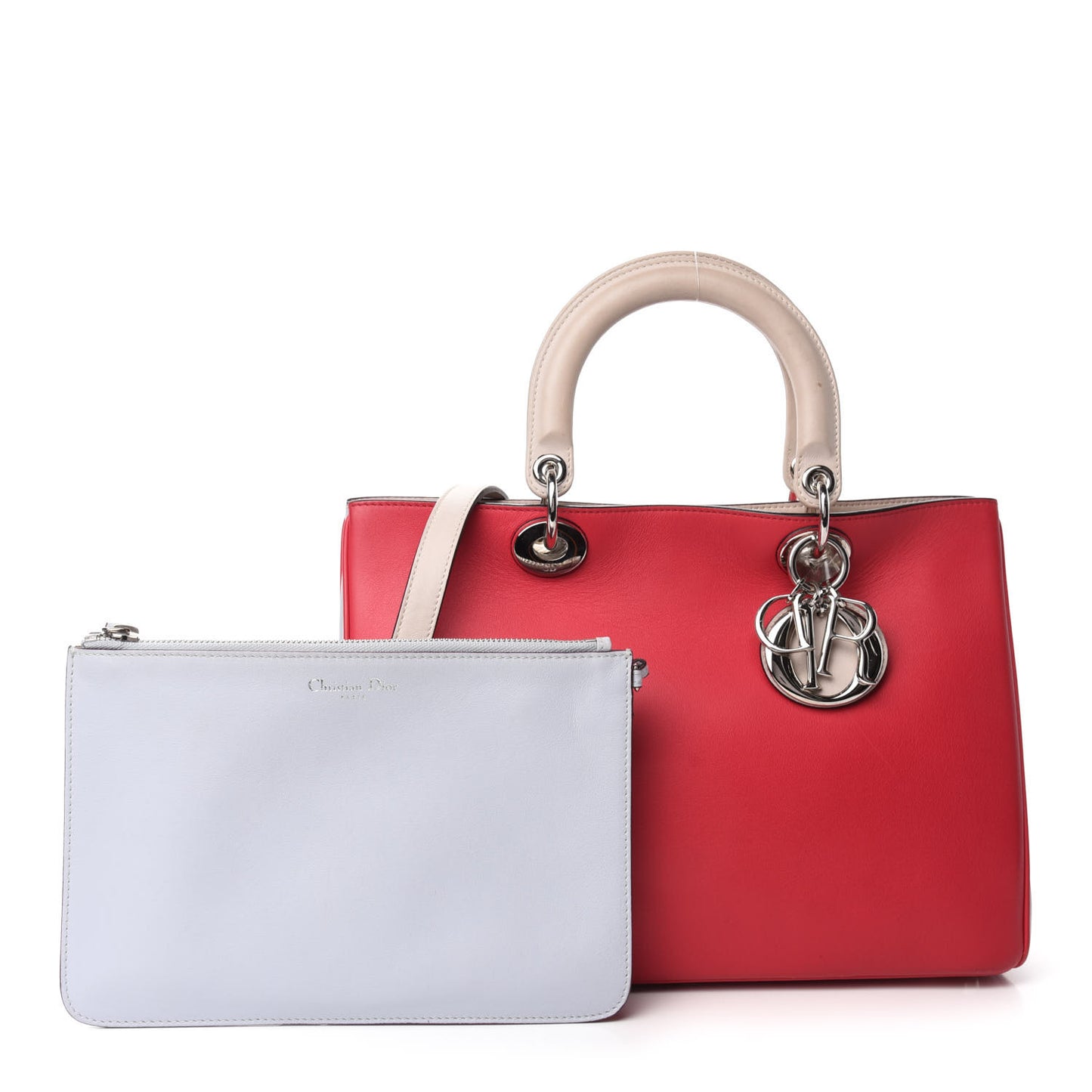 Smooth Calfskin Medium Diorissimo Tote Red