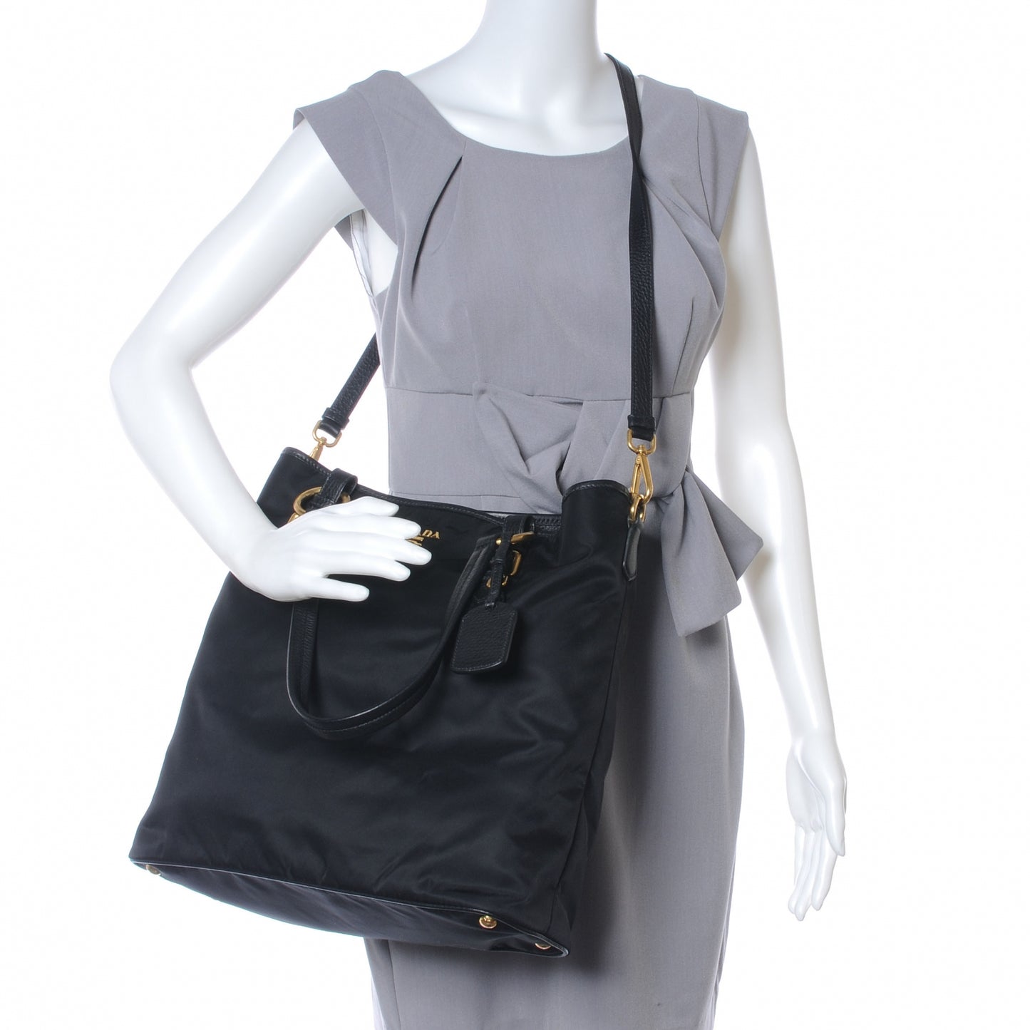 Tessuto Nylon Large Tote Nero Black