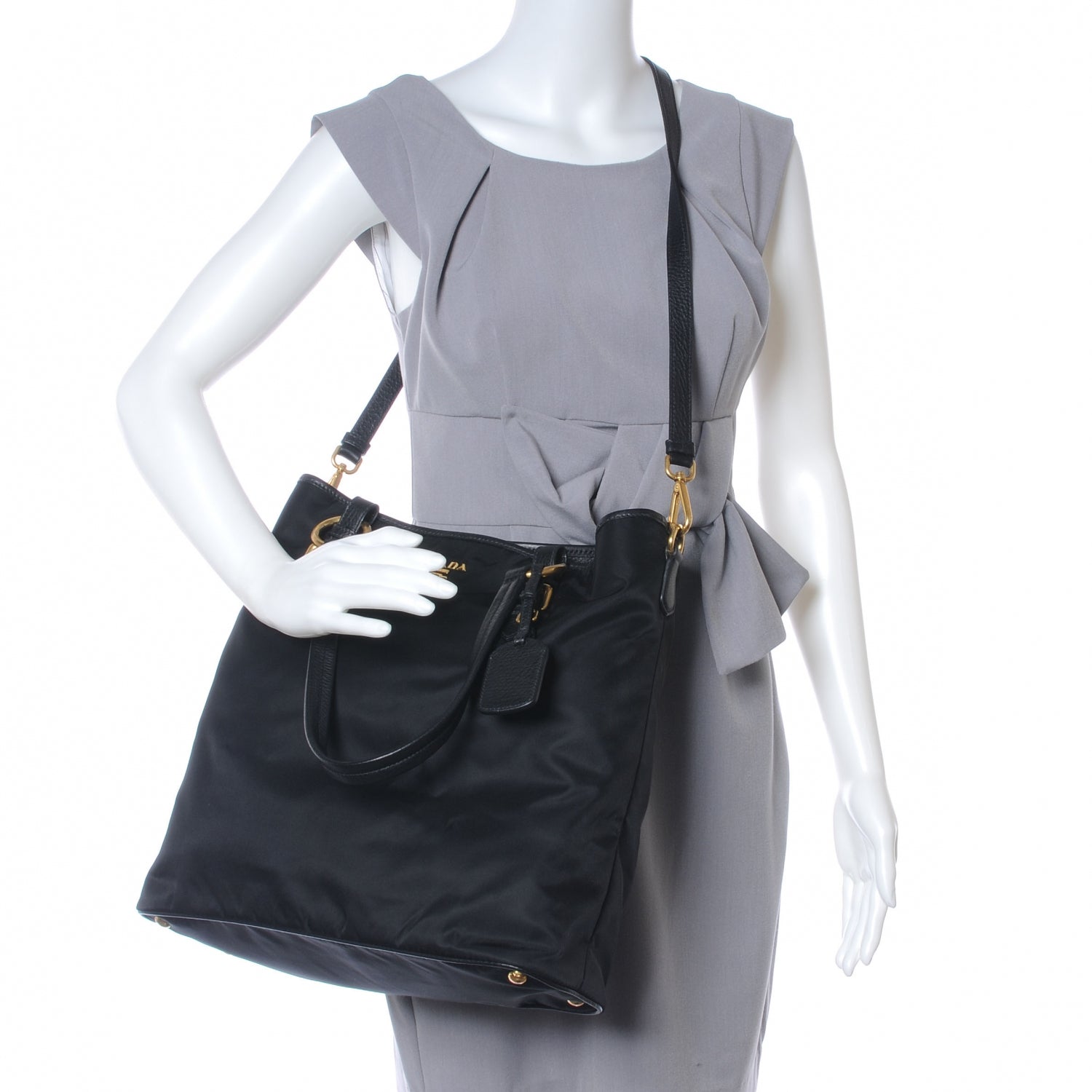 Prada Tessuto Nylon Large Tote Nero Black 2 of 8