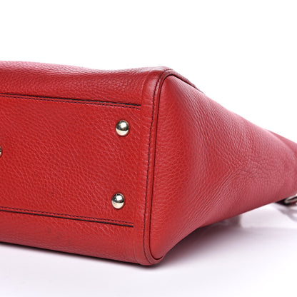 Gucci Pebbled Calfskin Small Soho Top Handle Bag Red 10 of 24