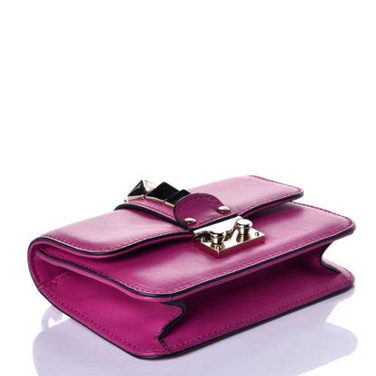 Valentino Garavani Vitello Mini Glam Lock Rockstud Flap Fuxia 4 of 9