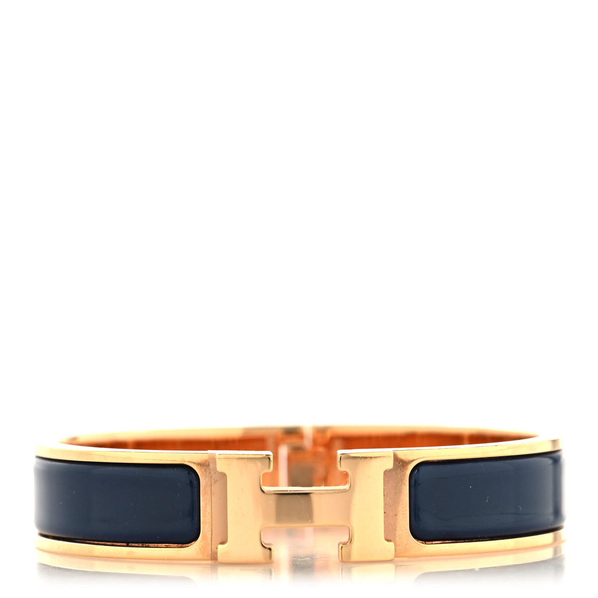 Hermes Enamel Narrow Clic Clac H Bracelet PM Ultramarine 1 of 4