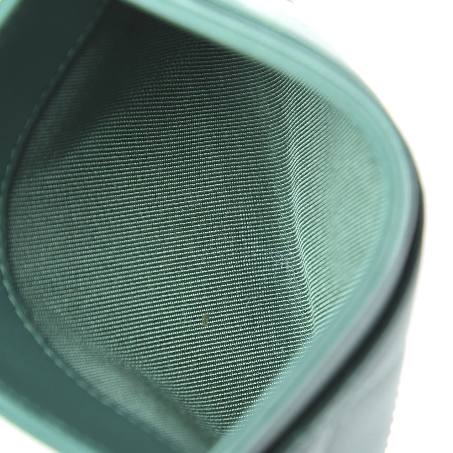 Lambskin Quilted Card Holder Green