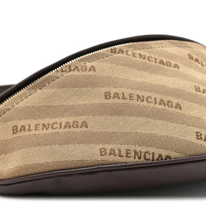 Balenciaga Canvas Jacquard Diagonal Allover Logo XS Souvenir Belt Bag Brown 10 of 10