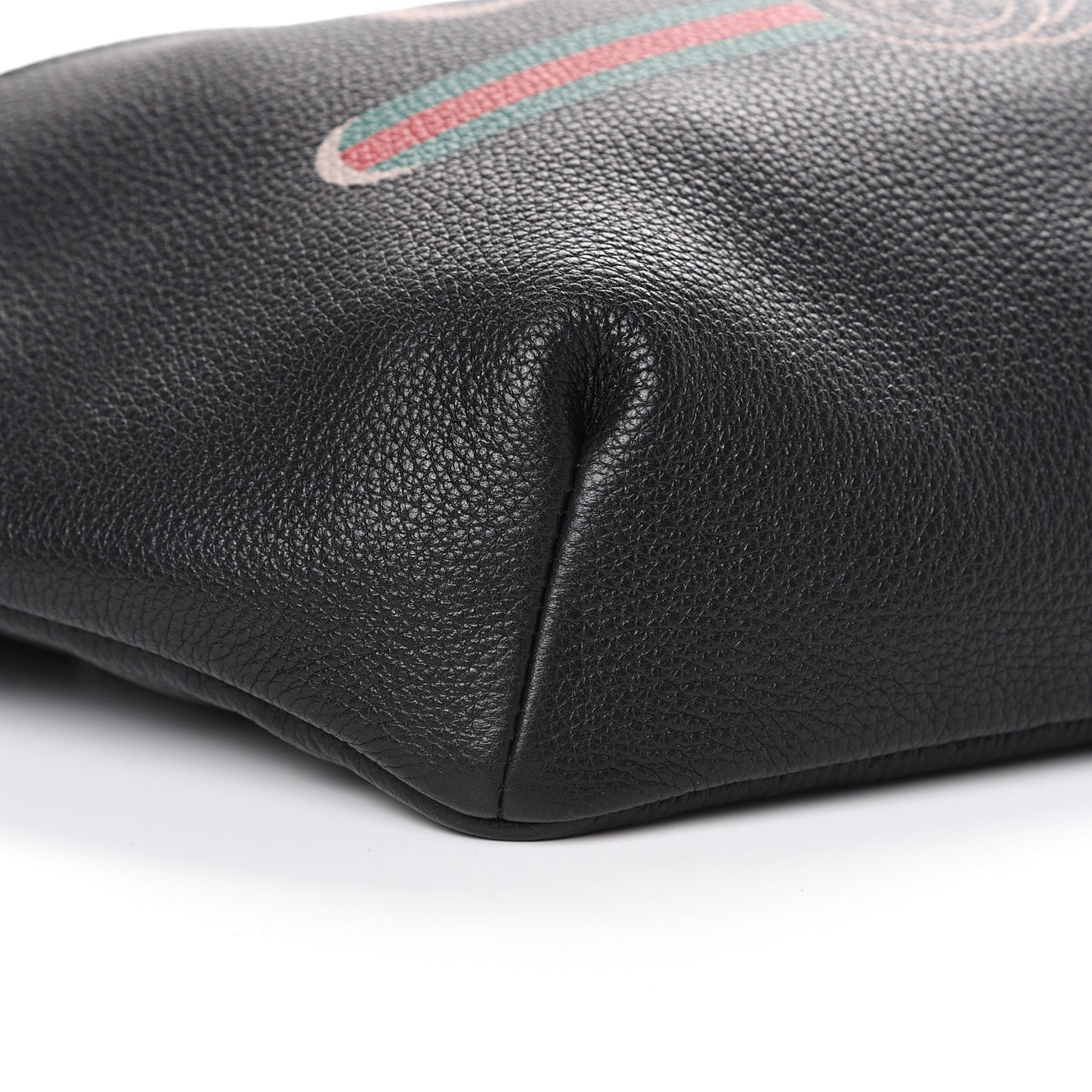 Grained Calfskin Logo Belt Bag Black