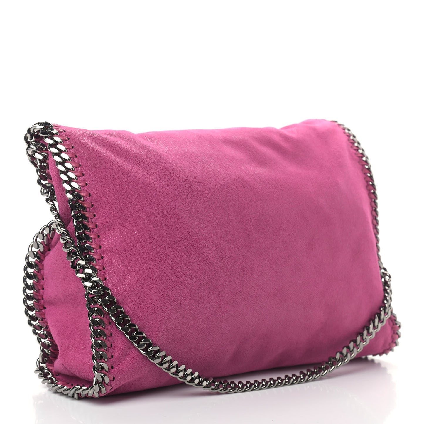 Shaggy Deer Falabella Fold Over Tote Hot Pink