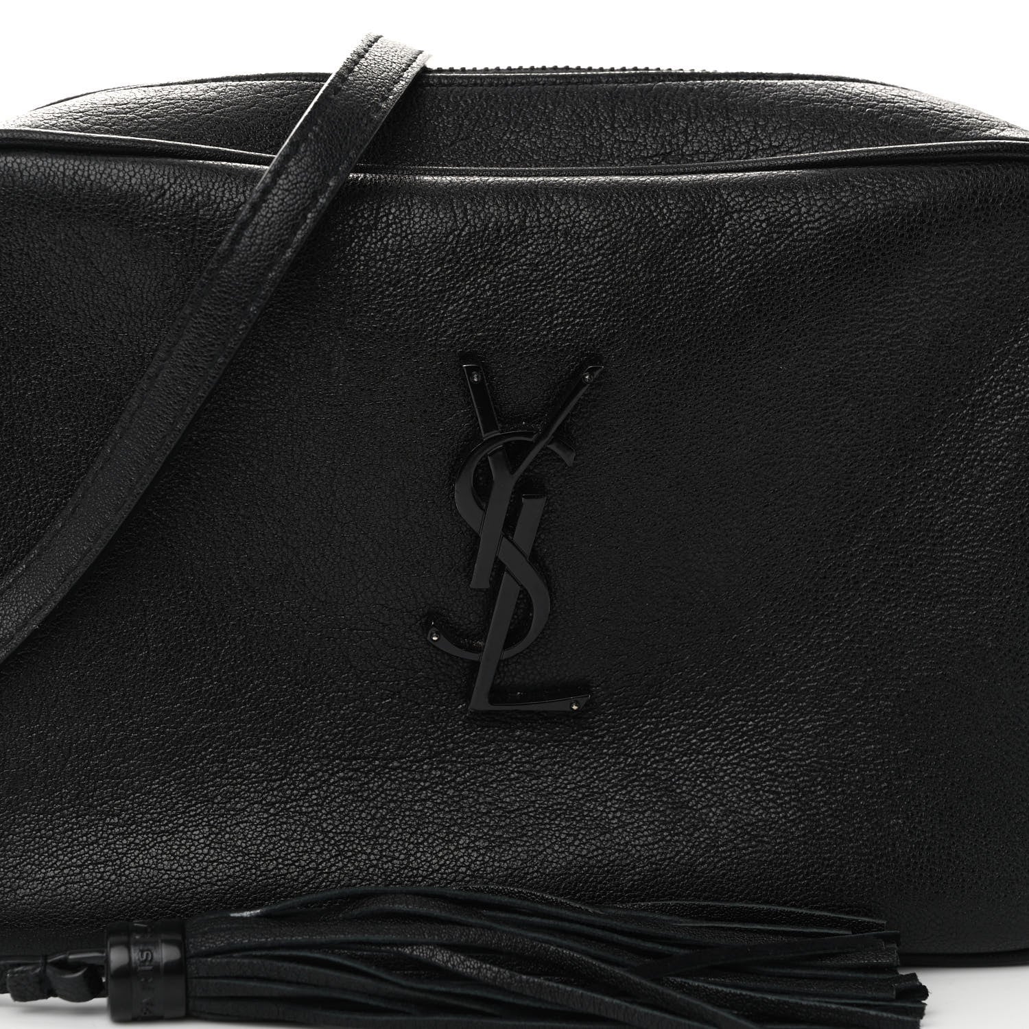 Saint Laurent Lambskin Monogram Small Lou Camera Bag Black 7 of 10