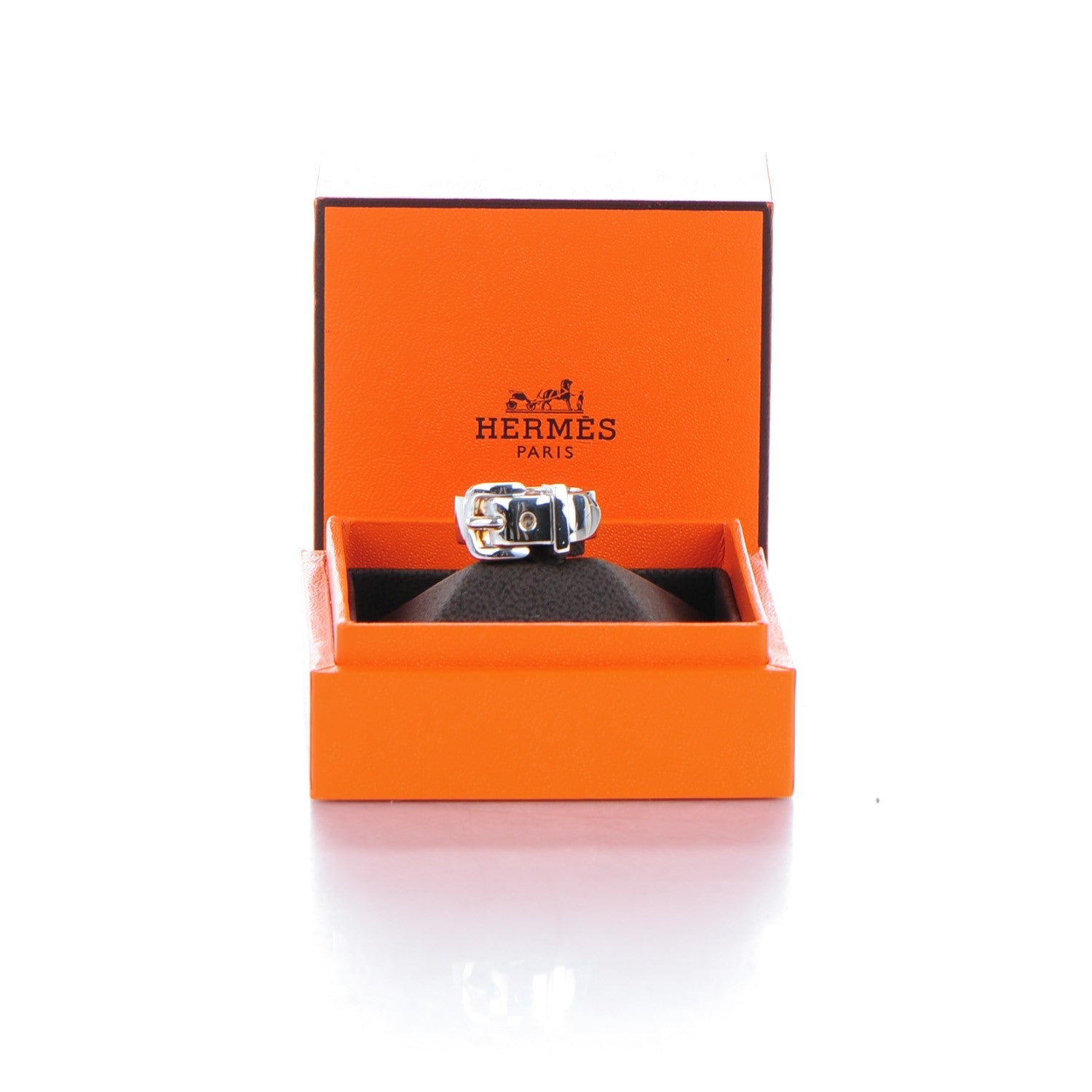 Hermes Sterling Silver Debridee Ring PM 50 5.25 7 of 7