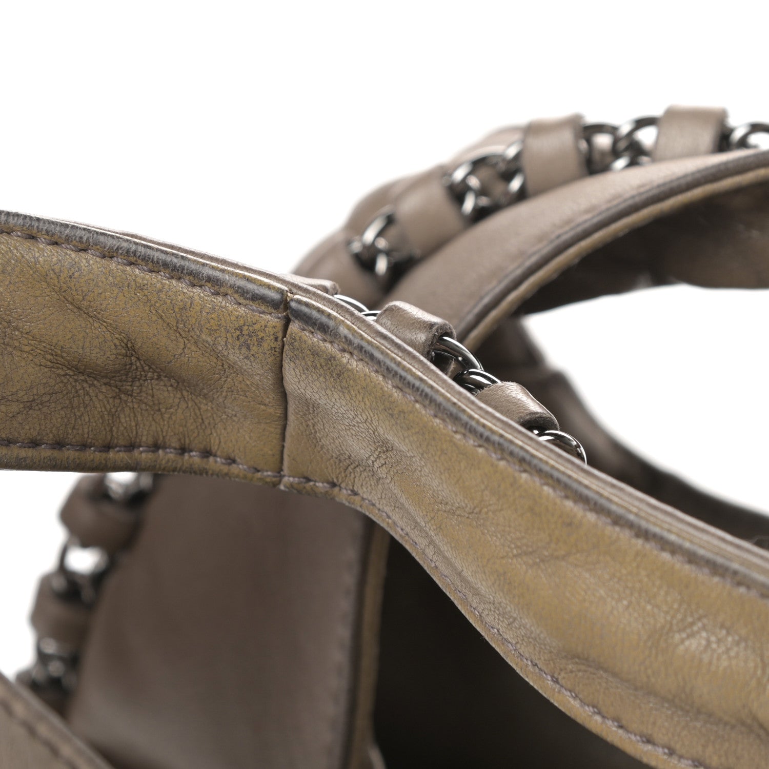 Chanel Lambskin Chain Hobo Grey 8 of 16