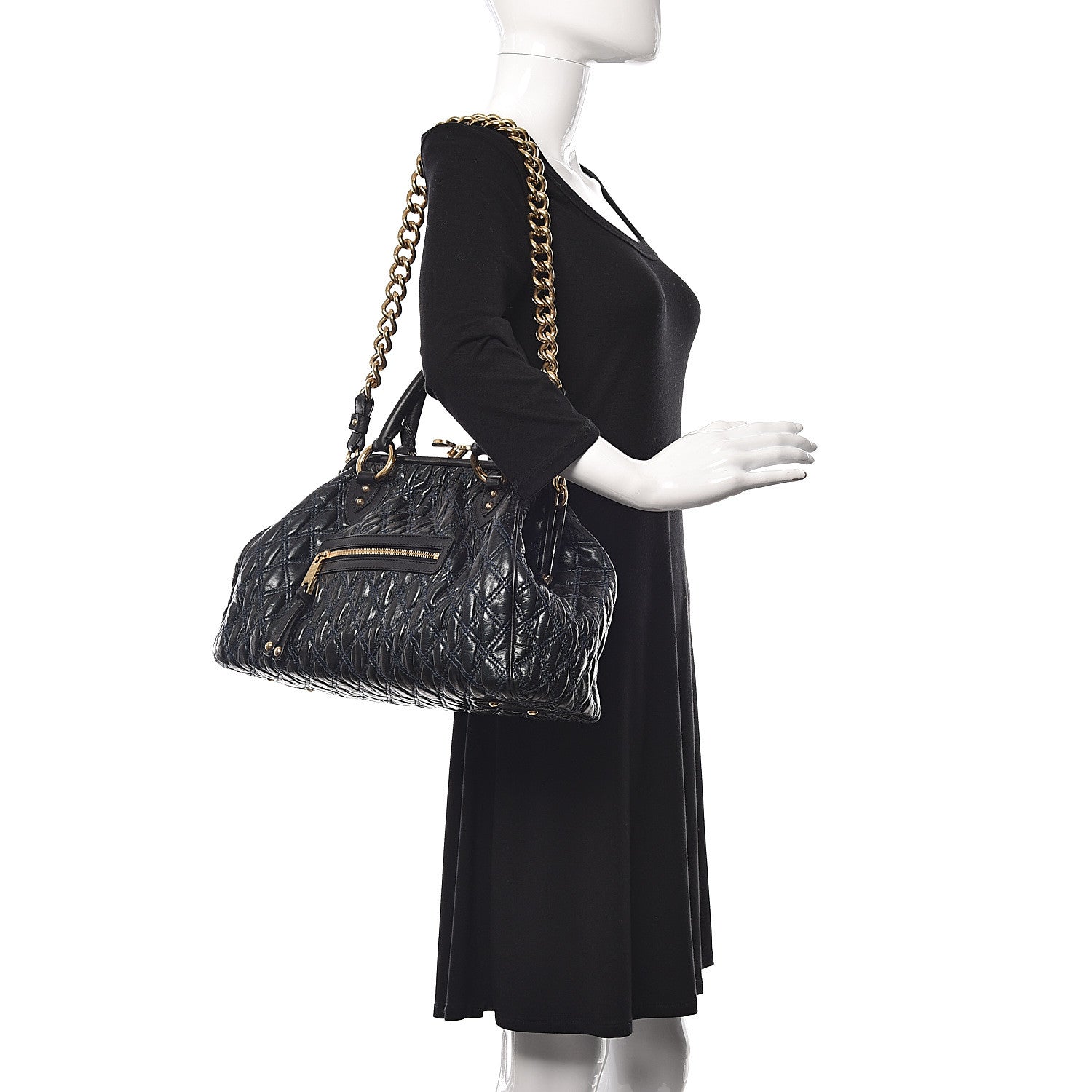 Marc Jacobs Calfskin Quilted Stam Green 2 of 11