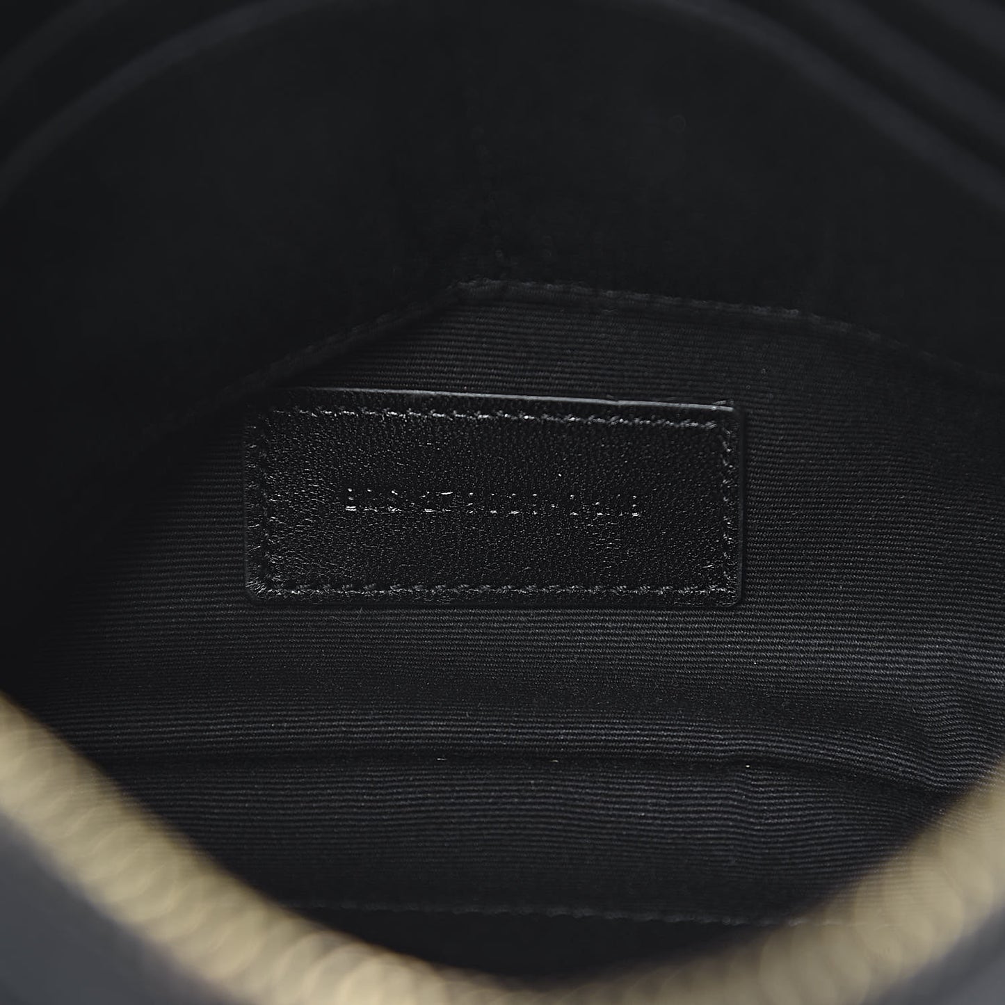 Calfskin Matelasse Chevron Monogram A5 Wristlet Black