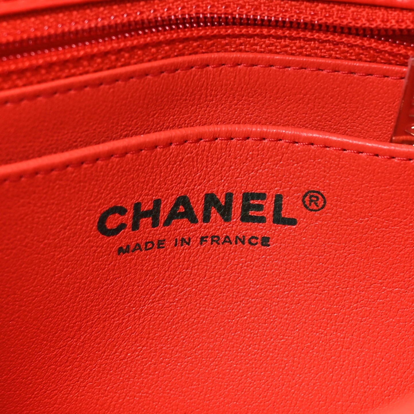 Lambskin Quilted Mini Rectangular Flap Red