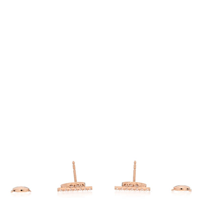 Hermes 18K Rose Gold Diamond Finesse Earrings 3 of 5
