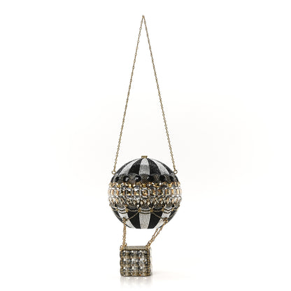 Judith Leiber Crystal Pearl Amelia Hot Air Balloon Minaudiere Clutch Gold 1 of 10
