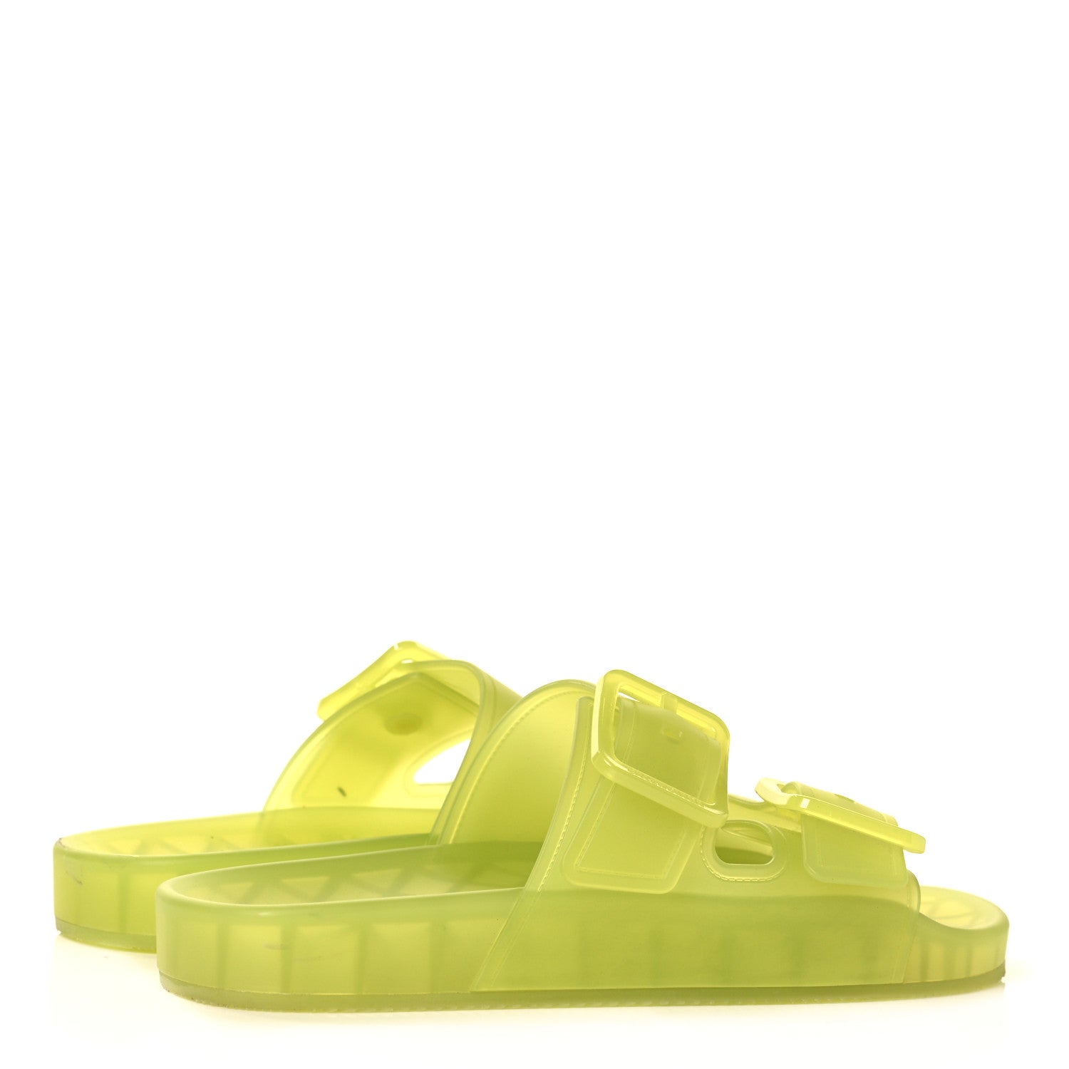 Balenciaga Technical Polyurethane Mallorca Slide Sandals 38 Fluo Yellow 4 of 7