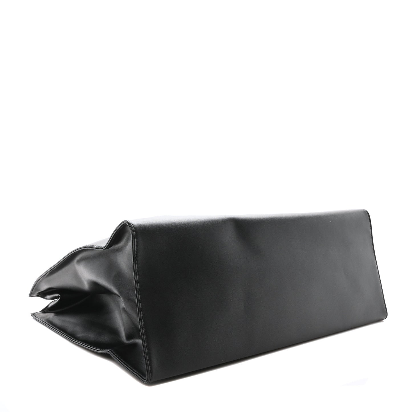 Vegan Leather Large Shopping Bag Black