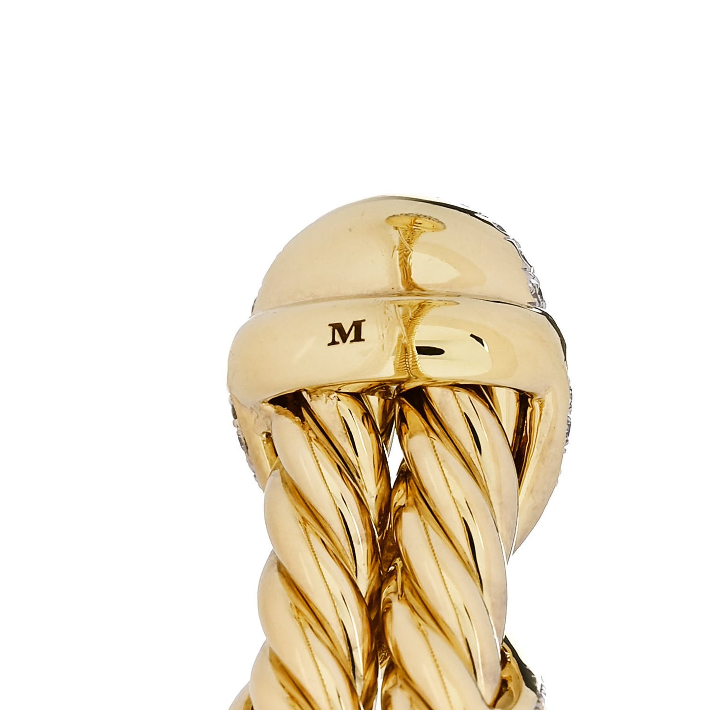 18K Yellow Gold Diamond X Double Cable Bracelet