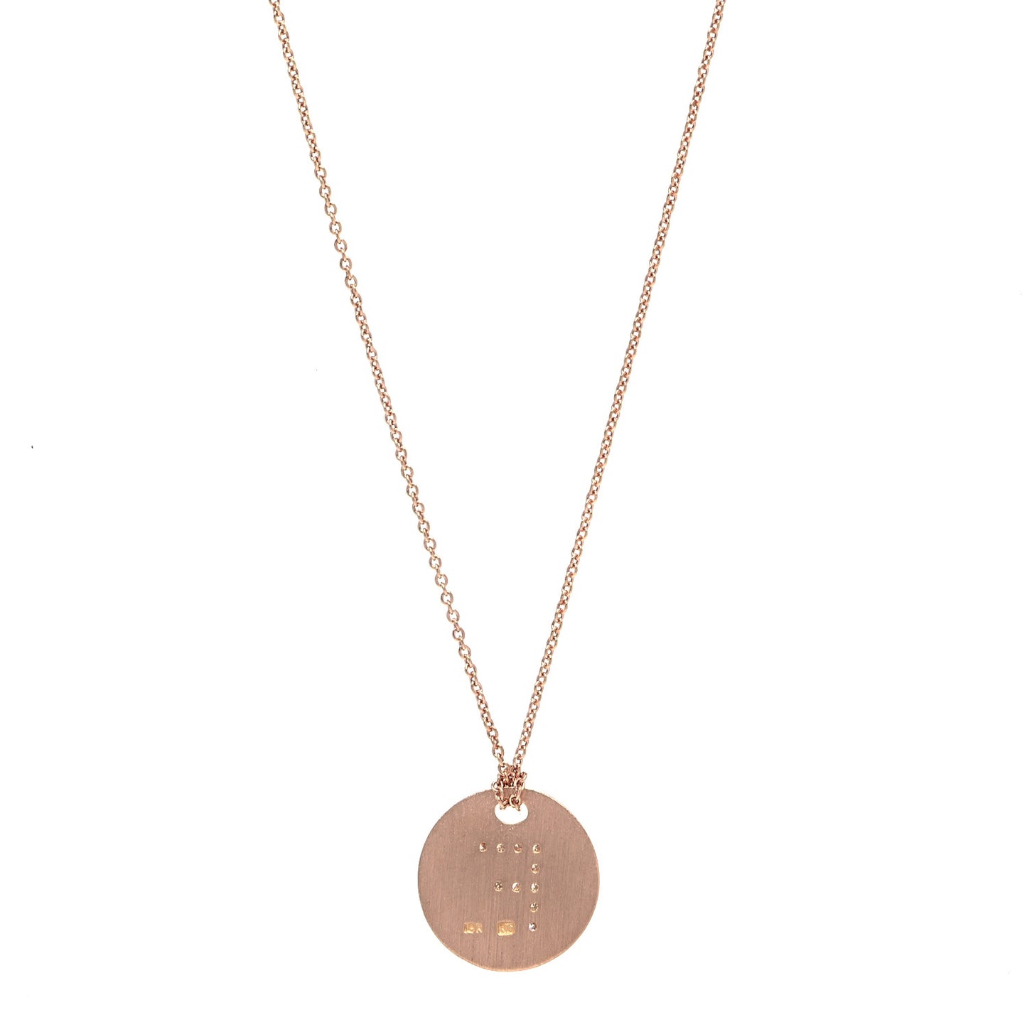 18K Rose Gold Diamond Tiny Treasures Initial F Pendant Necklace