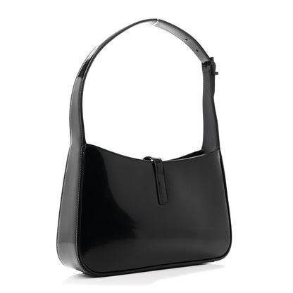 Saint Laurent Patent Monochrome Le 5 A 7 Hobo Black 3 of 10
