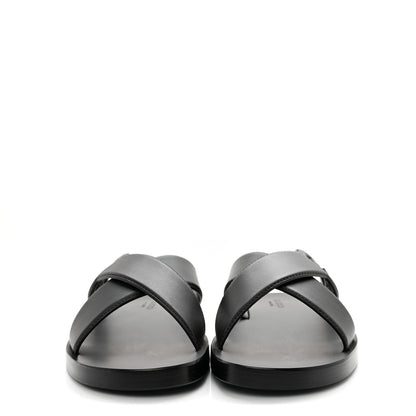 Gucci Cosmos Softy Calfskin Interlocking G Sandals 10 Black 2 of 11