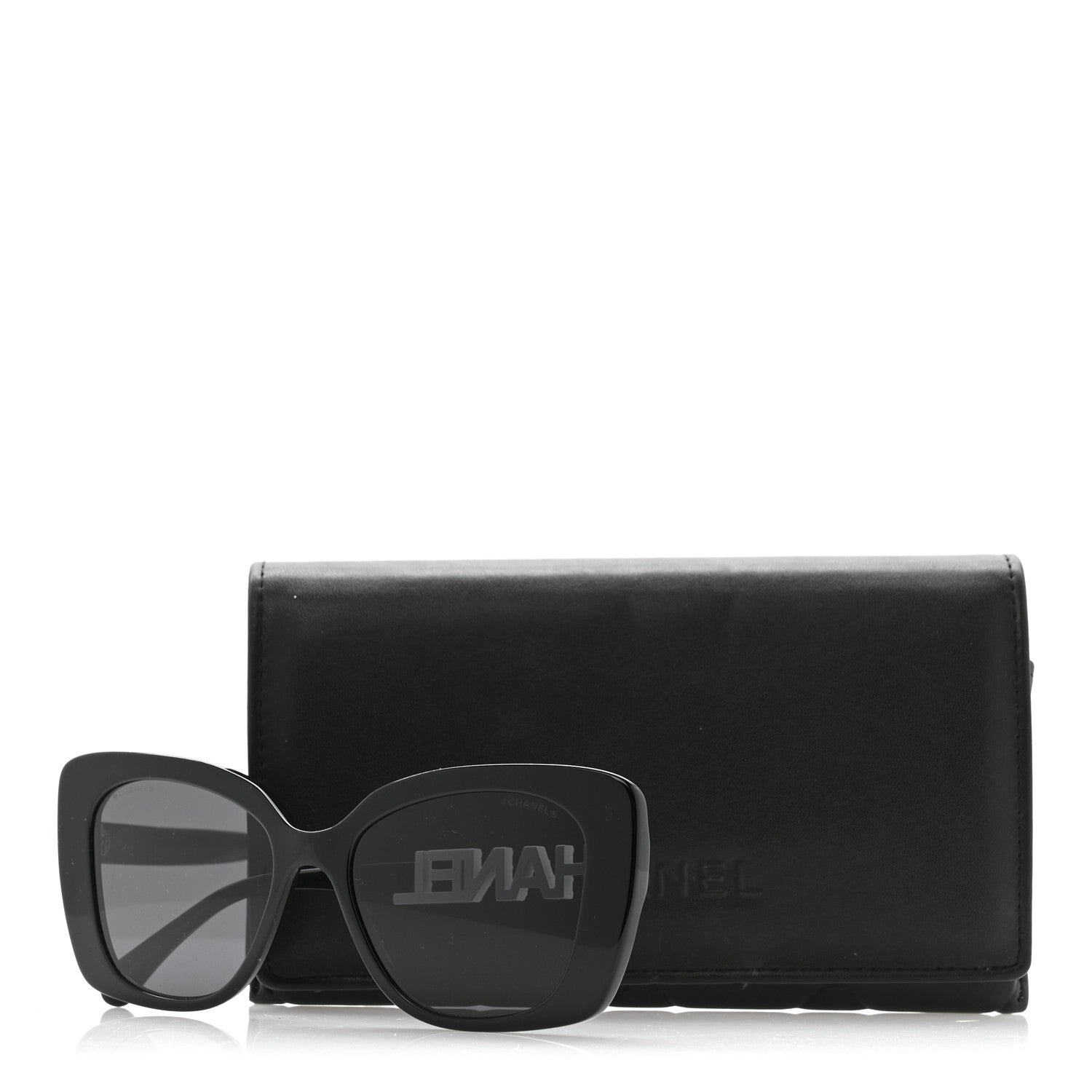 Chanel Acetate Strass Square Sunglasses 5422-B Black White 8 of 8