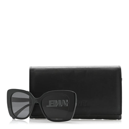 Chanel Acetate Strass Square Sunglasses 5422-B Black White 8 of 8