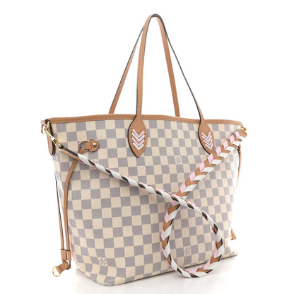 Louis Vuitton Damier Azur Braided Neverfull MM Orange 4 of 13