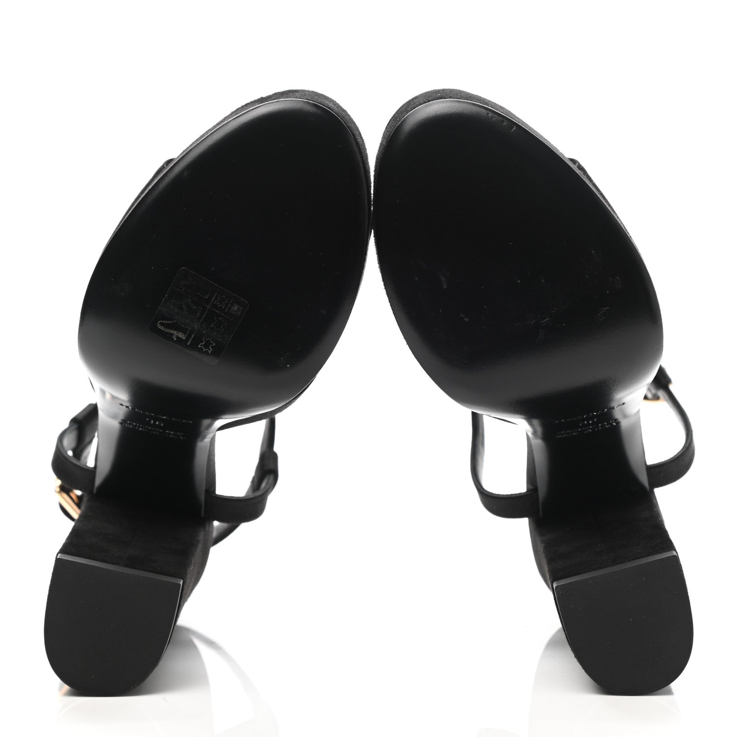 Hermes Suede Goatskin Satin Calas Sandals 36 Black 5 of 11