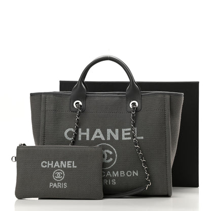 Chanel Mixed Fibers Small Deauville Tote Grey 12 of 12