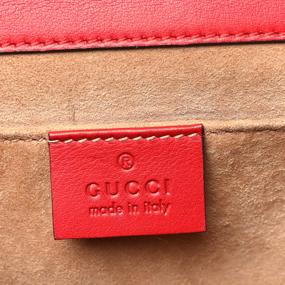 Gucci Calfskin Studded Small Padlock Shoulder Bag Hibiscus Red 6 of 10