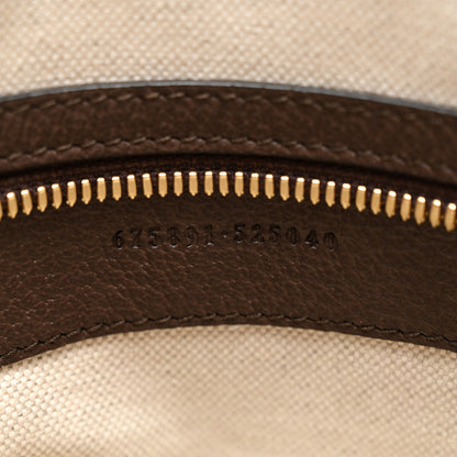Gucci Monogram Jumbo GG Textured Dollar Calfskin Web Messenger Shoulder Bag Camel Ebony New Acero 7 of 10
