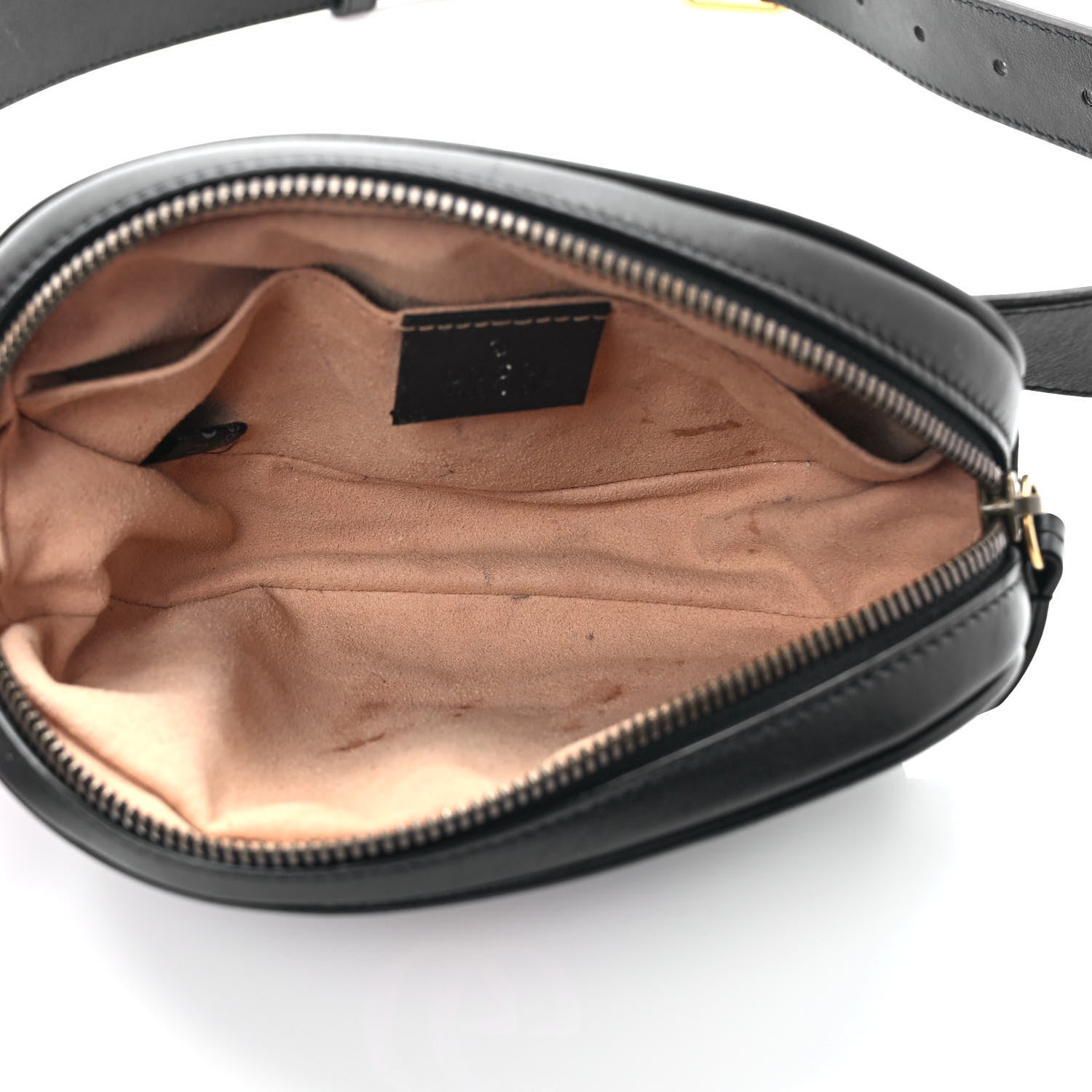 Gucci Calfskin Matelasse GG Marmont Belt Bag 85 34 Black 5 of 12