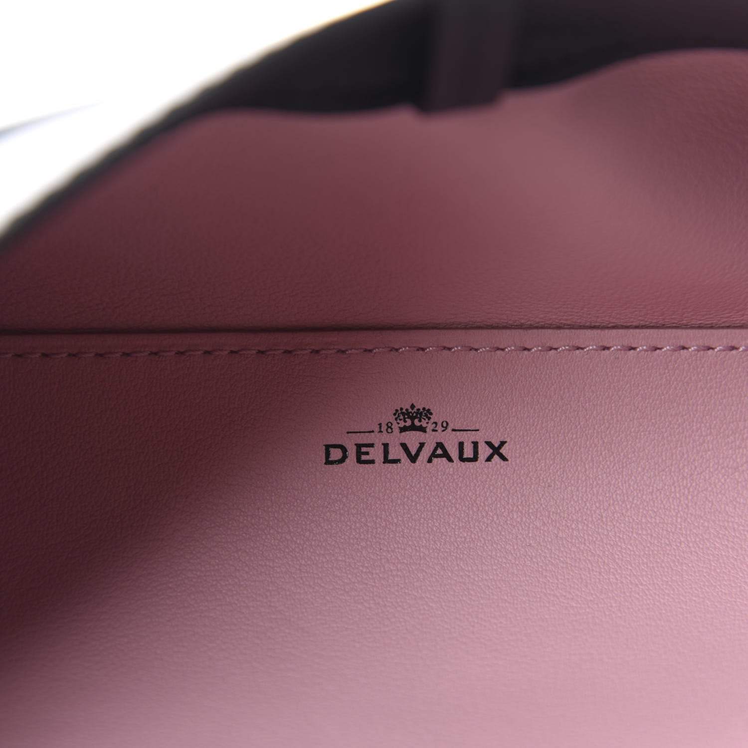 Delvaux Calfskin Mini Pin Bucket Black Pink 8 of 10