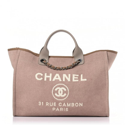 Chanel Canvas Medium Deauville Tote Ecru 1 of 13