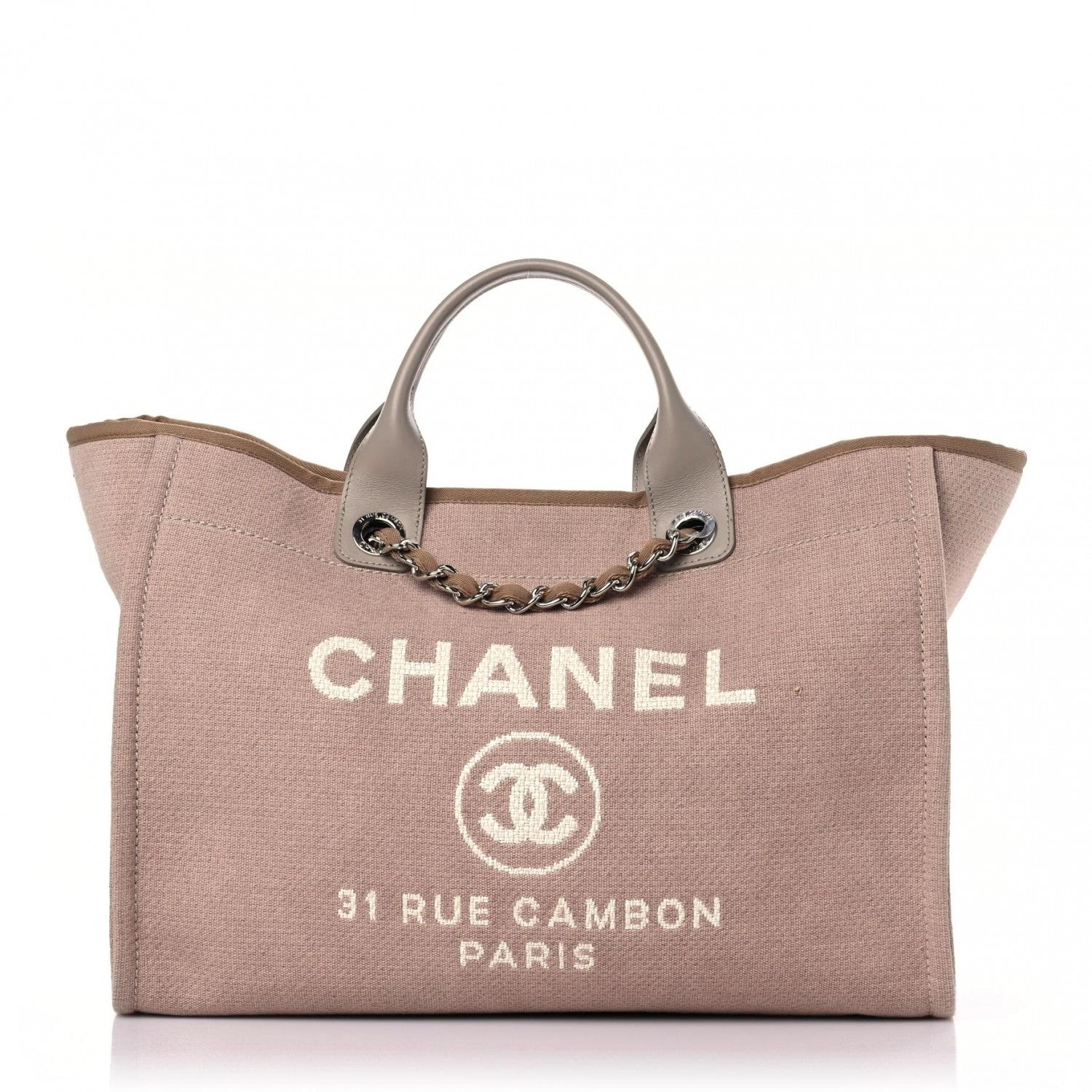 Chanel Canvas Medium Deauville Tote Ecru 1 of 13