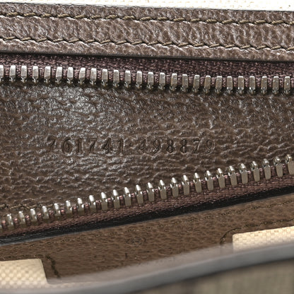 Gucci Tender GG Supreme Monogram Textured Dollar Calfskin Ophidia Messenger Bag Beige Ebony Dark Brown 6 of 9
