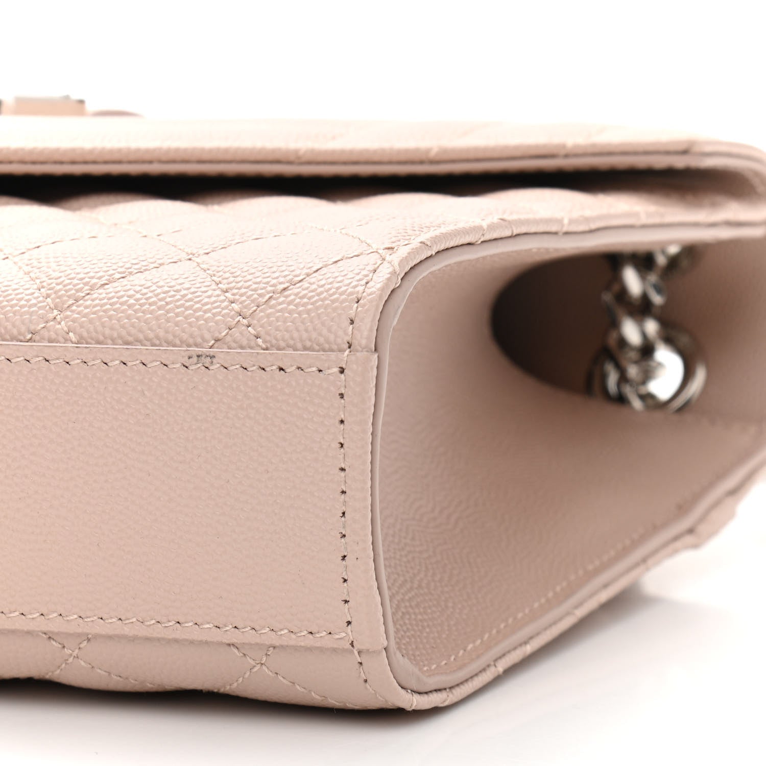 Saint Laurent Grain De Poudre Textured Mixed Matelasse Medium Triquilt Monogram Satchel Marble Pink 10 of 14