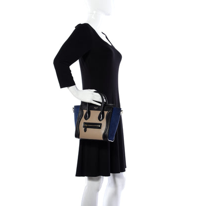 Celine Bullhide Calfskin Nubuck Nano Tri-Color Luggage Light Taupe 2 of 26
