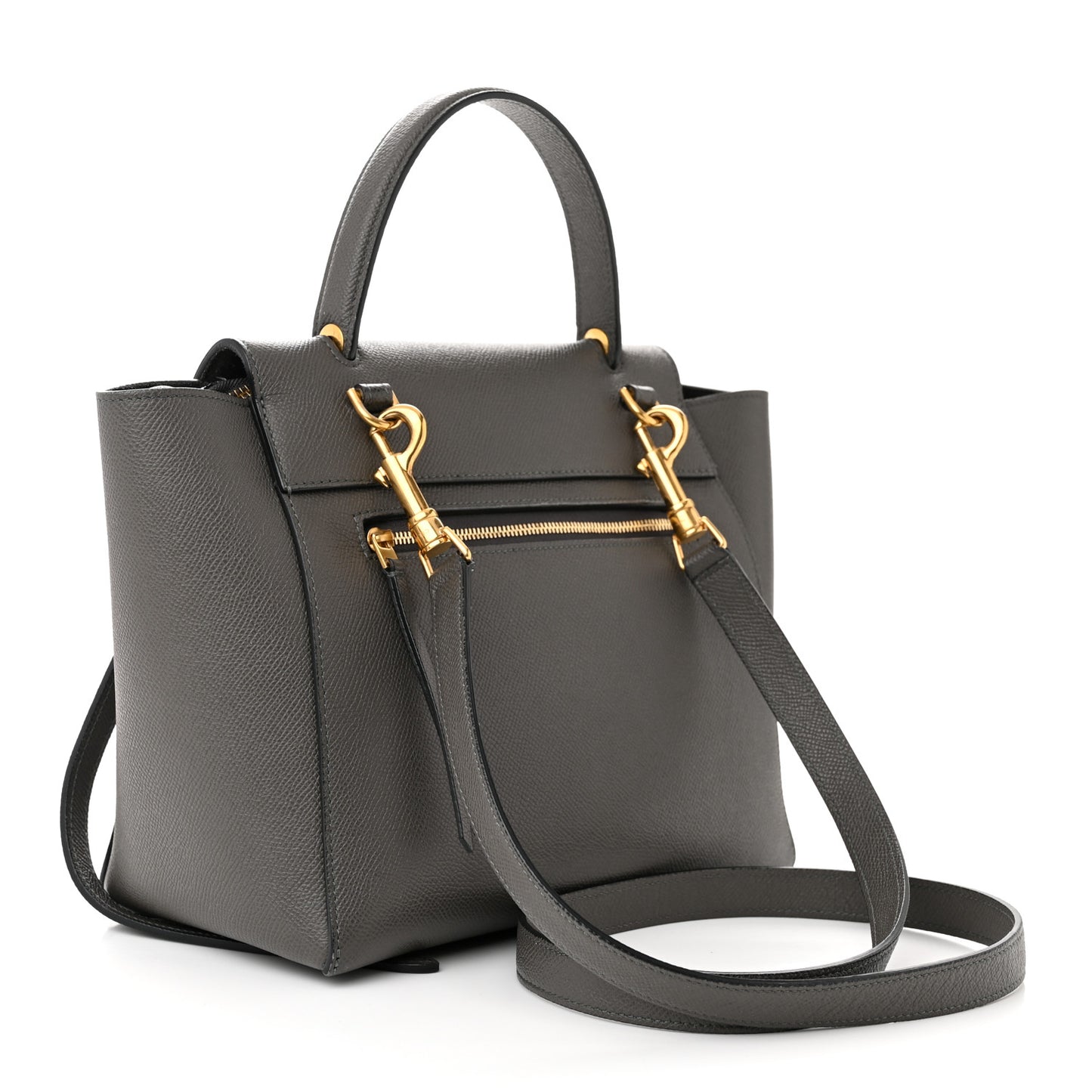 Grained Calfskin Micro Belt Bag Grey