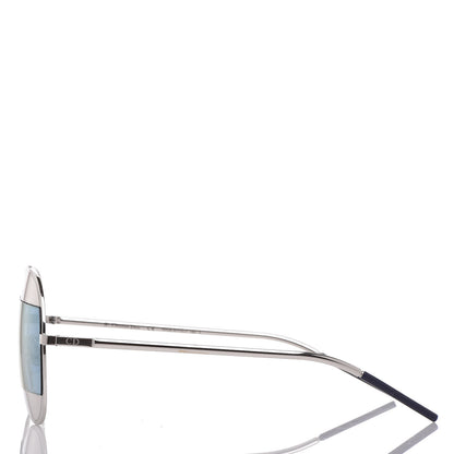 Christian Dior Split 1 Aviator Sunglasses Silver Blue 2 of 7