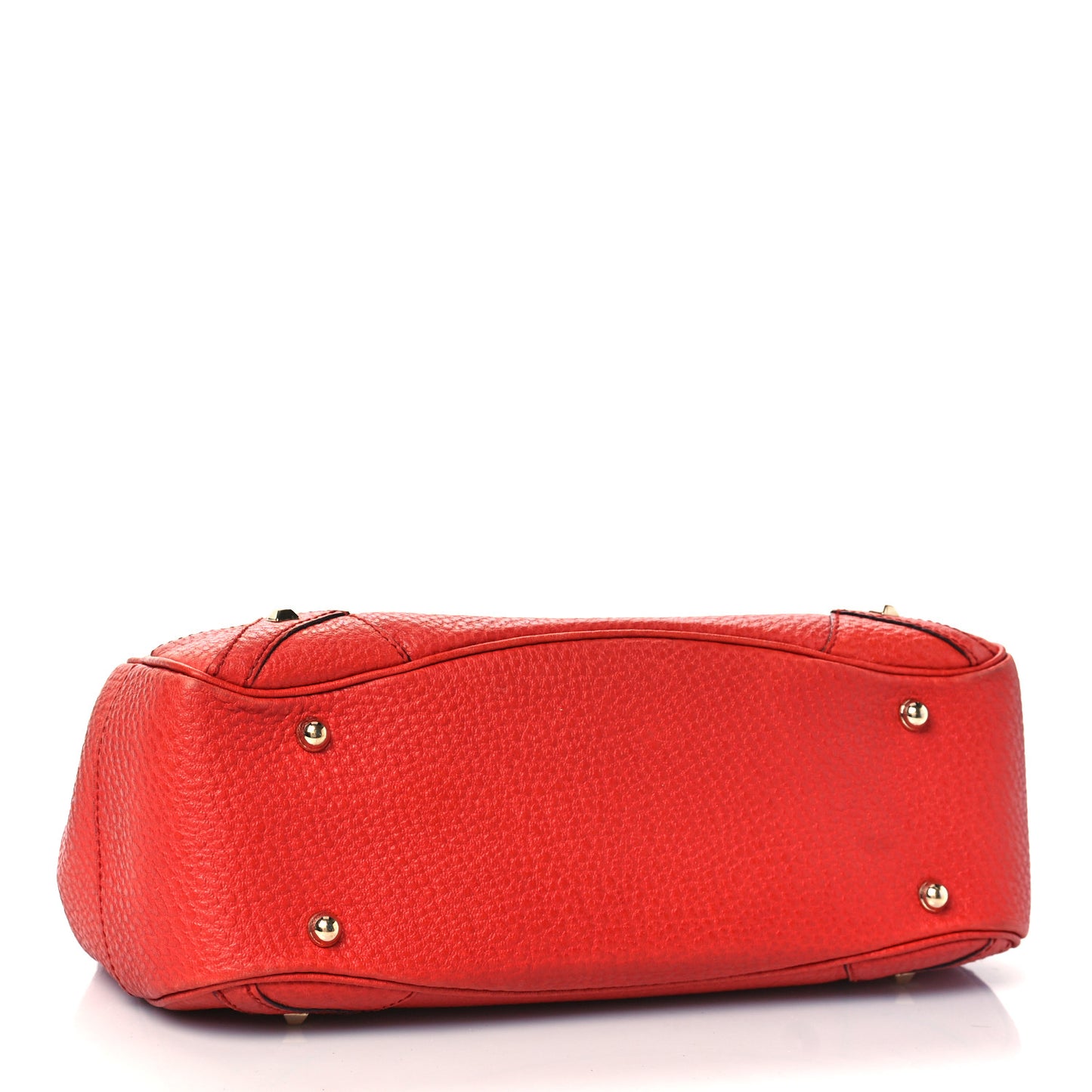 Calfskin Bamboo Top Handle Bag Orange