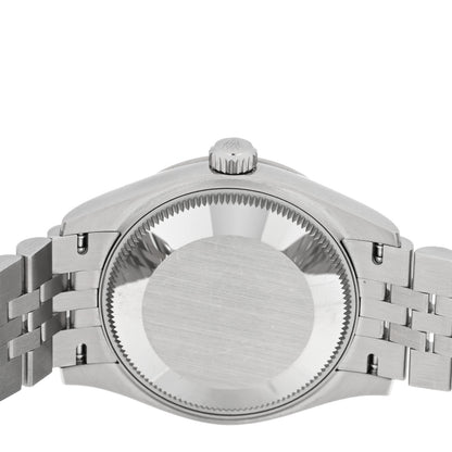 Rolex Stainless Steel 18K White Gold 31mm Oyster Perpetual Datejust Watch Black Roman 278274 4 of 5