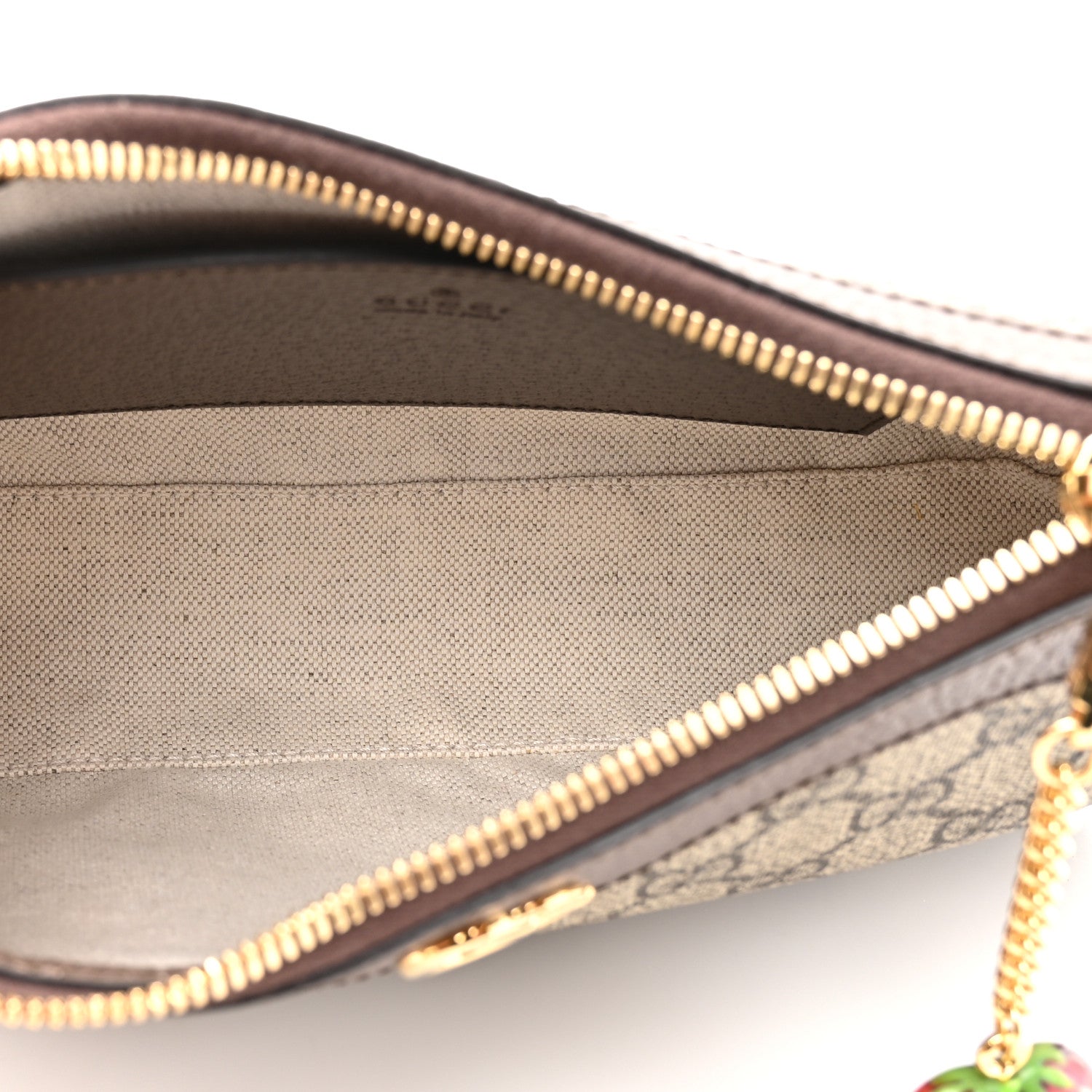Gucci GG Supreme Monogram Textured Dollar Calfskin Web Small Ophidia GG Handbag Beige Ebony New Acero 5 of 11