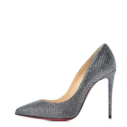 Christian Louboutin Glitter Diams Pigalle Follies 100 Pumps 36.5 Antic Silver 1 of 12