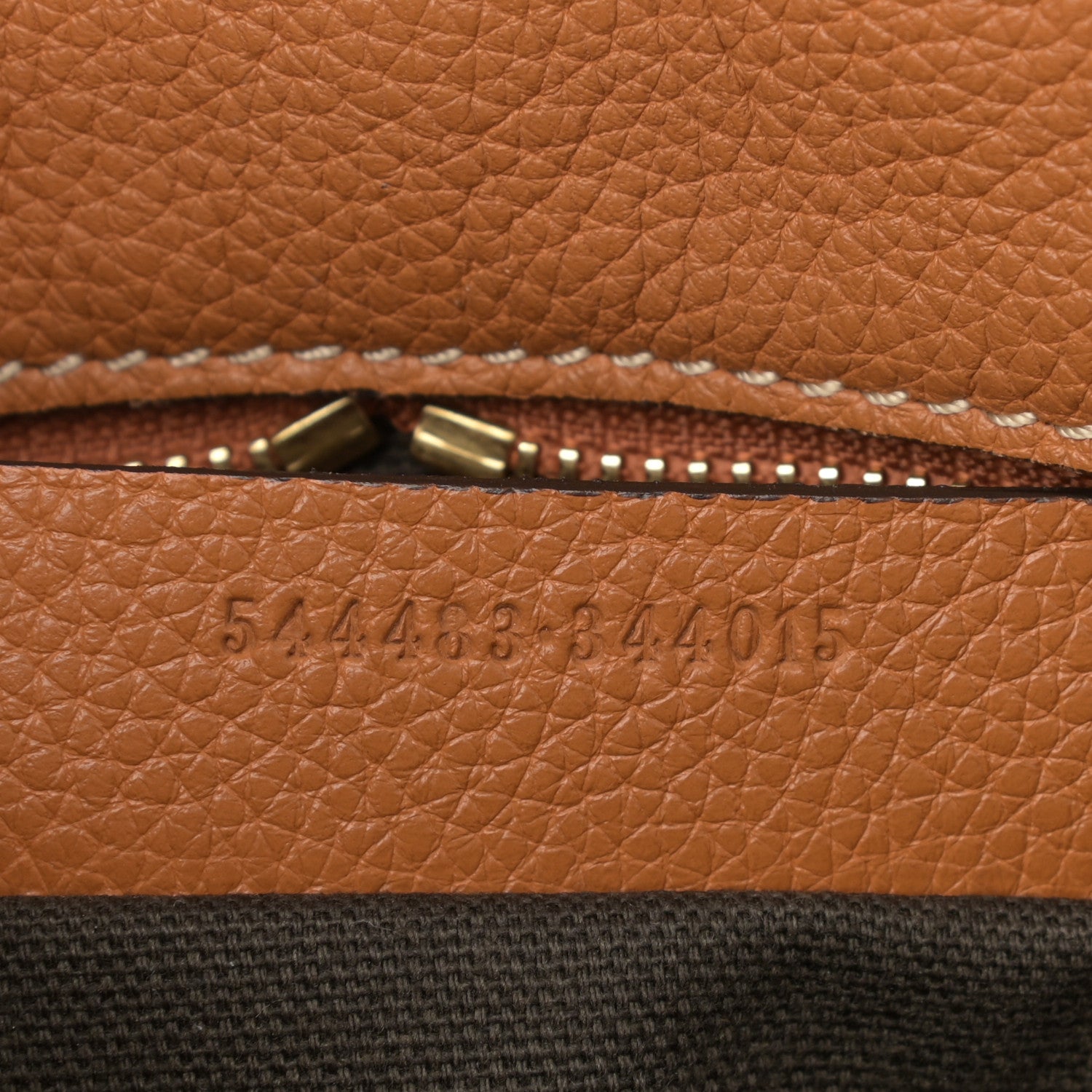 Alexander McQueen Pebbled Calfskin Small Skull Padlock Zip Around Tote Camel 7 of 9
