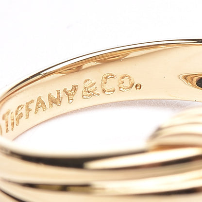 Tiffany 18K Yellow Gold Signature X Ring 49 4.75 6 of 7