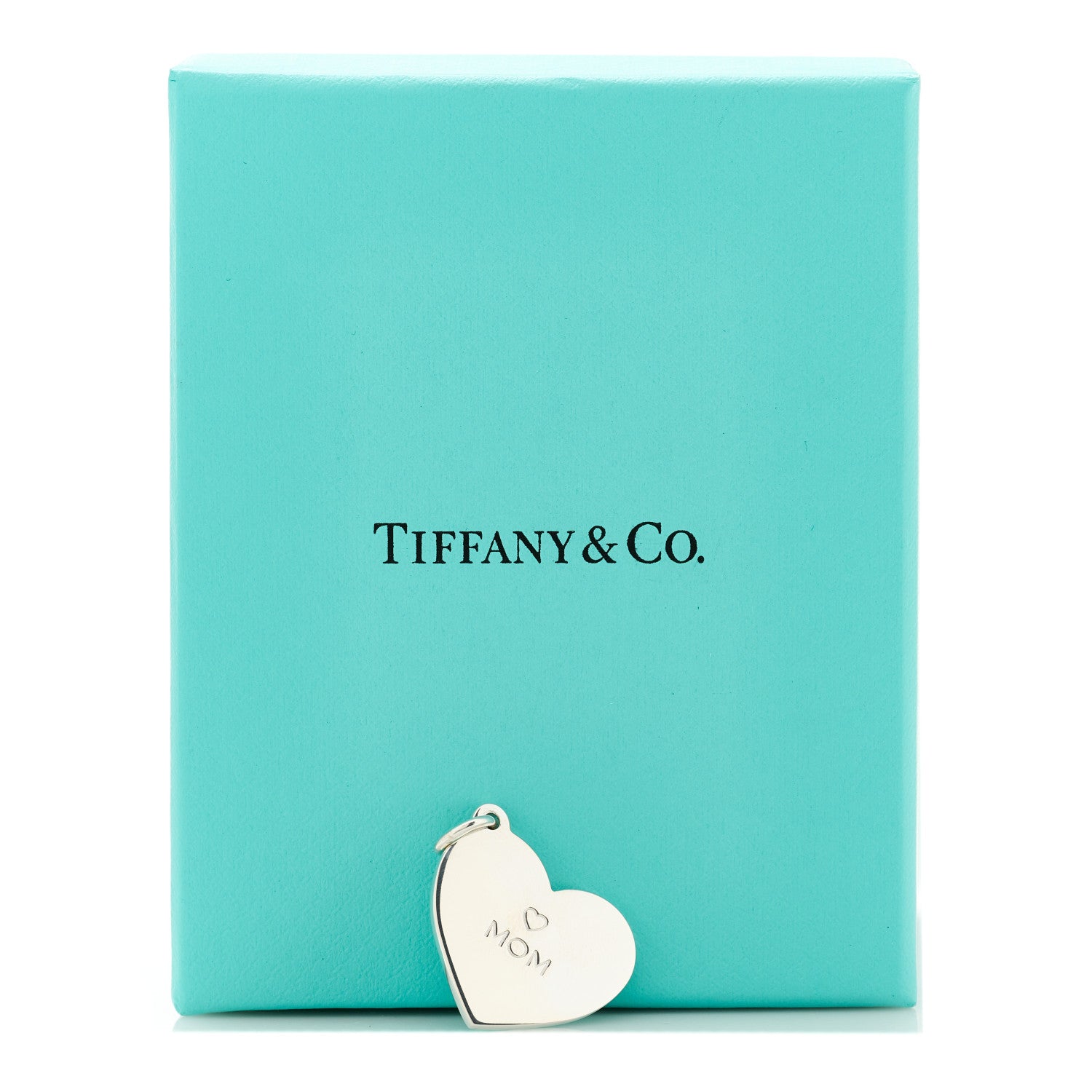 Tiffany Sterling Silver Mom Heart Charm 4 of 4